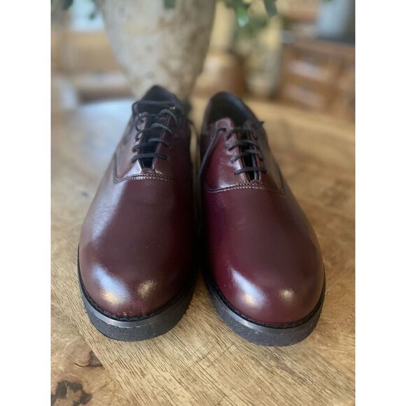 Vintage Vibrant Welted Oxblood Leather Oxfords Shoes Men's Sz 11 M Made In USA - Picture 2 of 9